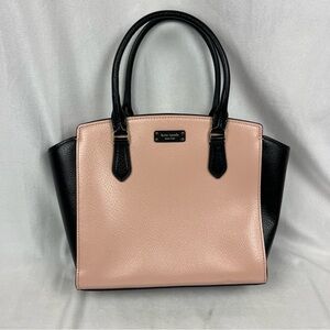 Kate Spade NY Jeanne Medium Leather Satchel Light Pink & Black - New w/o Tags